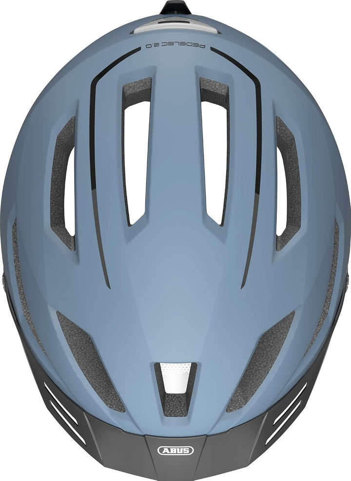 ABUS Stadthelm Pedelec 2.0 - Fahrradhelm mit Rücklicht und Regenhaube - für den Stadtverkehr - für D