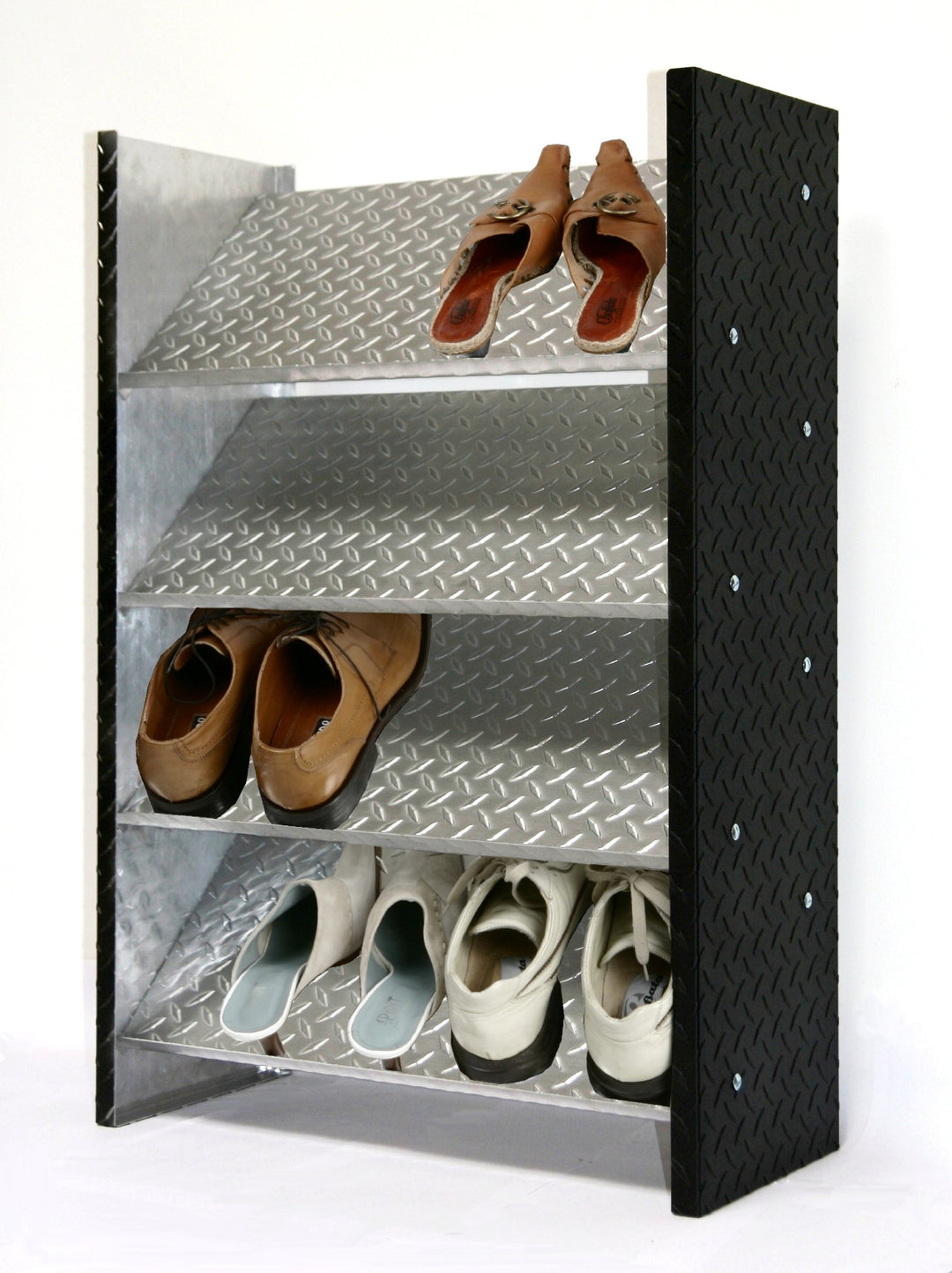 Szagato Schuhregal ALU, 88 x 60 x 26 cm, 12 Paar, 4 Böden, Bicolor