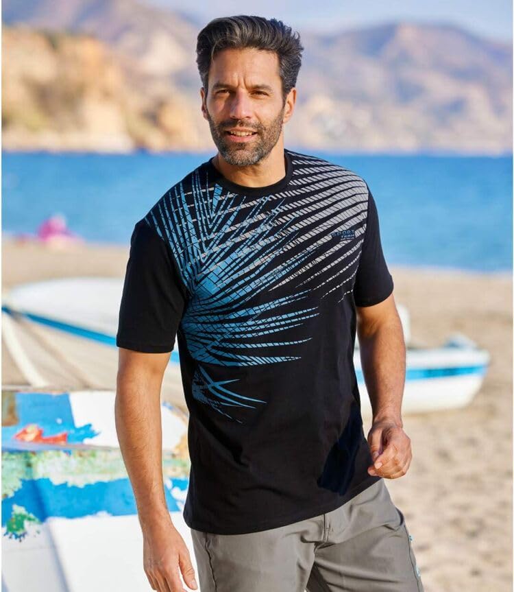 ATLAS FOR MEN - 3er-Pack Herren T-Shirts - Rundhalsausschnitt - Kurze Ärmel - Verfügbar in grossen G