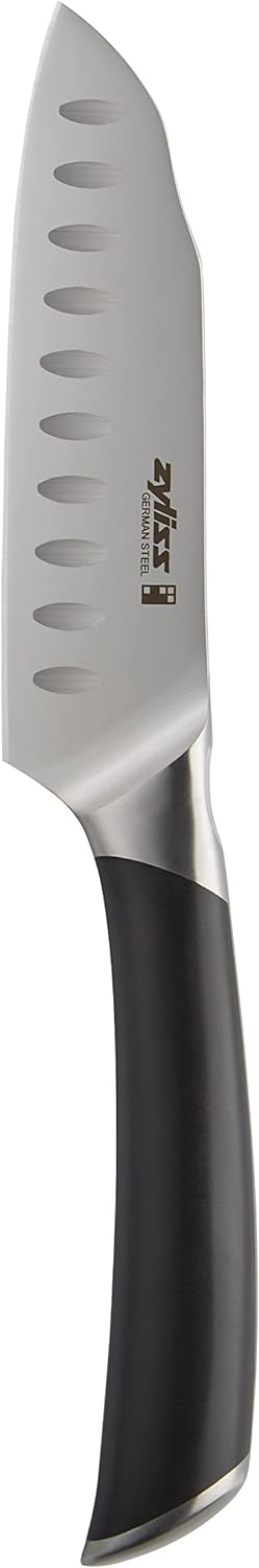 Zyliss E920272 Comfort Pro Mini Santoku messer, Deutscher Edelstahl, Black Handle, Küchenmesser, Spü