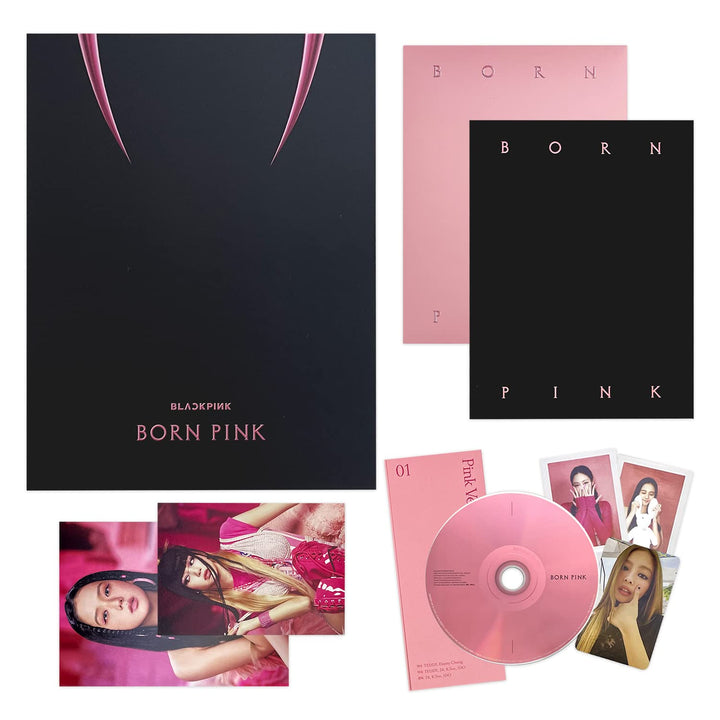 BLACKPINK - [BORN PINK] (PINK Ver.) CD + Photobook + Envelope + Lyrics Paper + Large Photocard + Pos