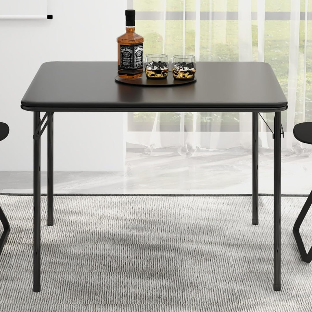 Falttisch Quadratischer Spiel &amp; Kartentisch, Wasserdicht PU, 85cm Für Wohnzimmer Camping Indoor Outd