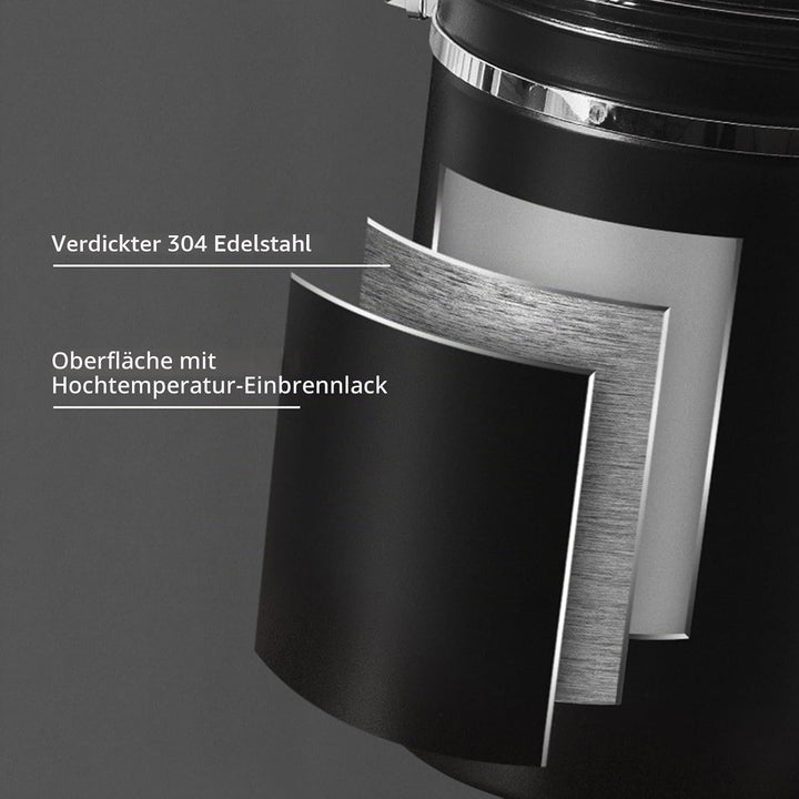 ZONJIE Kaffeekanister Luftdicht 2,8L Kaffeebohnen Behälter aus Edelstahl, 1 kg Bohnen Vakuum-Kaffeed