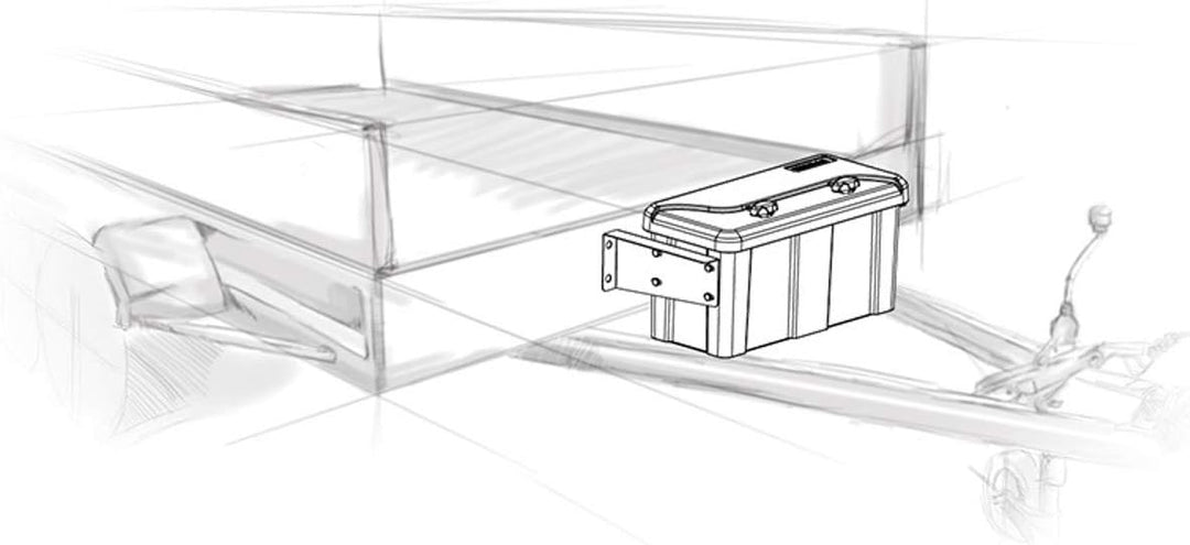 Deichselbox Blackit 2-550x250x295mm Anhängerbox Werkzeugkasten Anhänger Staukiste Werkzeugkiste Box