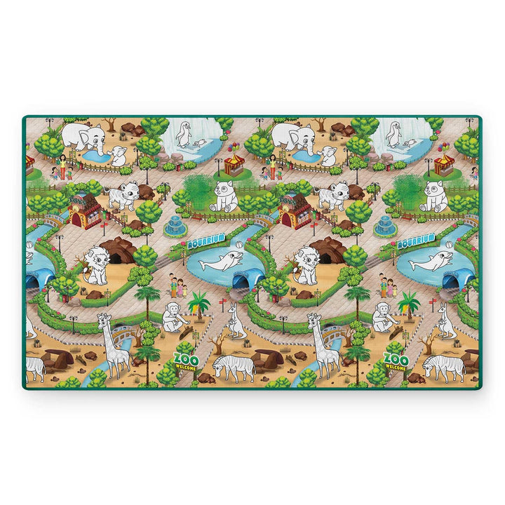 Ricokids - Spielmatte zum Bemalen - Set mit Buntstiften - für Babys und Kinder, Mädchen, Jungs - mit