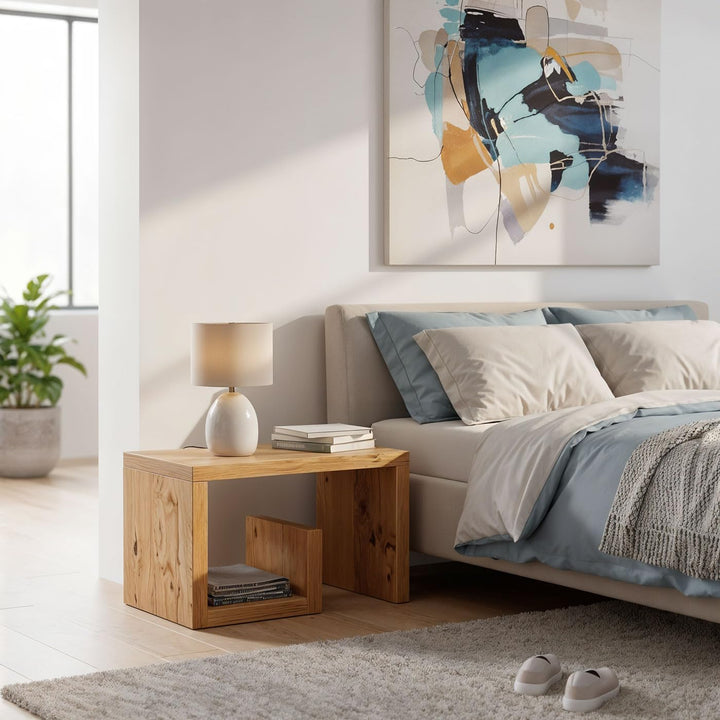 levandeo Couchtisch Gustav Wildeiche Eiche B x H x T: 59x37x36cm Holz Beistelltisch Keine Montage Fe