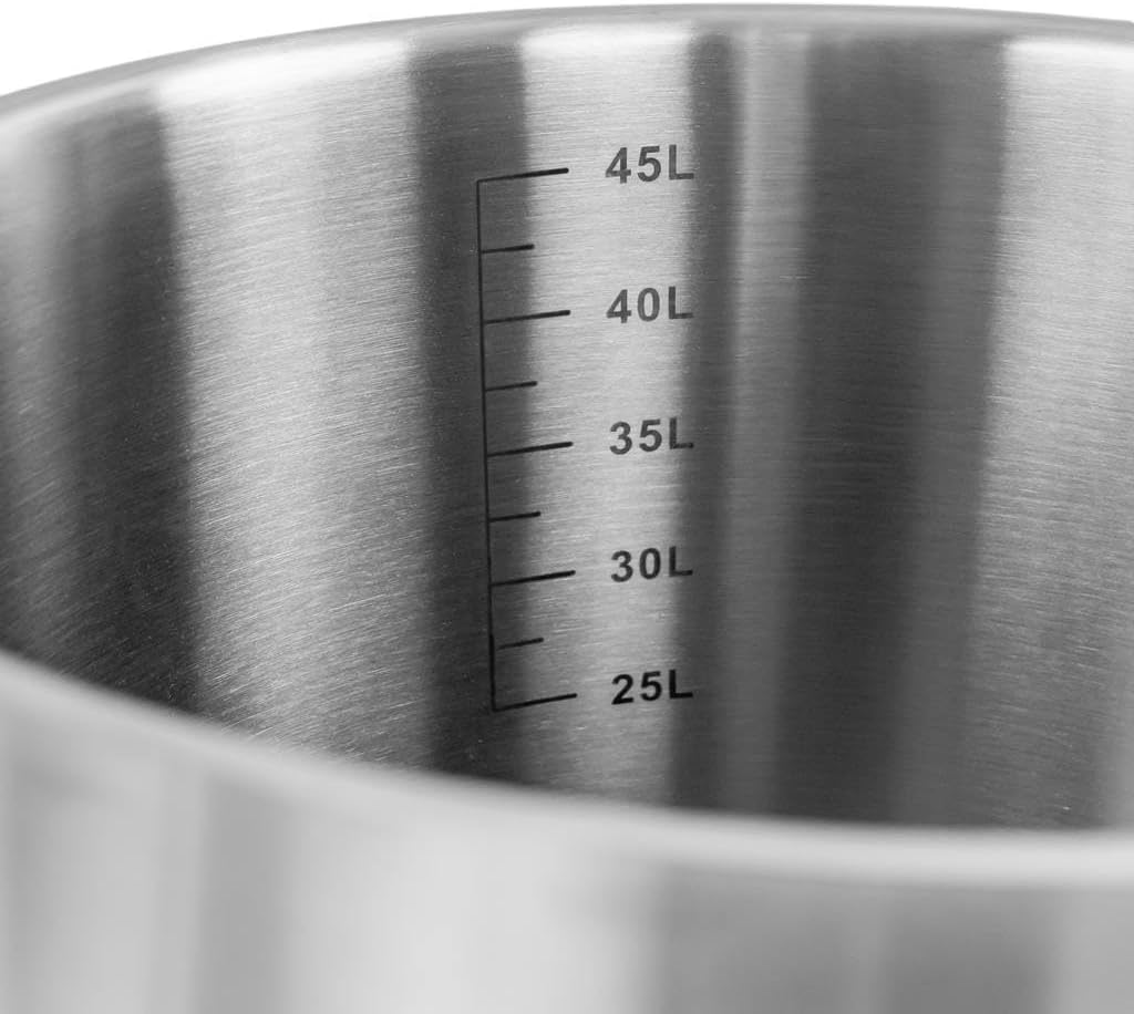Mega-M Topf GROSSE Induktion aus Edelstahl mit STANDARD DECKEL (50L), 50L