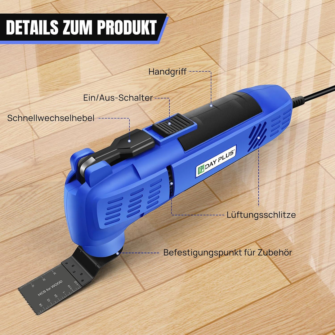 Oszillierende Multi-Werkzeuge, 280W 22000 OPM Elektro-Kabel-Multi-Werkzeug, 3 ° Oszillationswinkel,