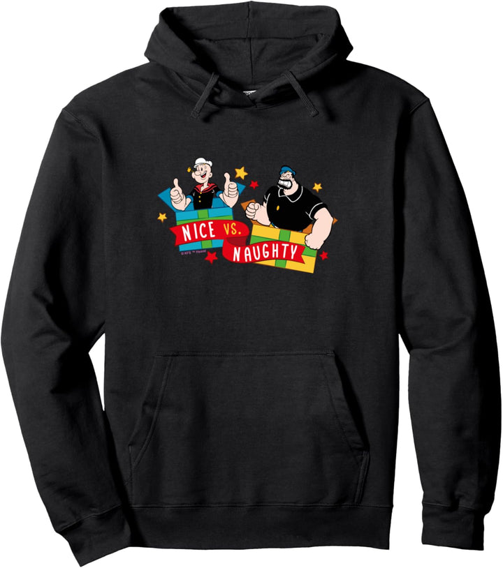 Popeye „NETT VS. NAUGHTY“ Weihnachtskollektion Pullover Hoodie
