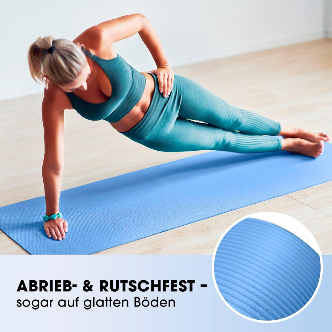 #DoYourFitness Fitnessmatte rutschfest | 183x61cm oder XXL 190x100cm | 0,8-2cm hoch | Gelenkschonend