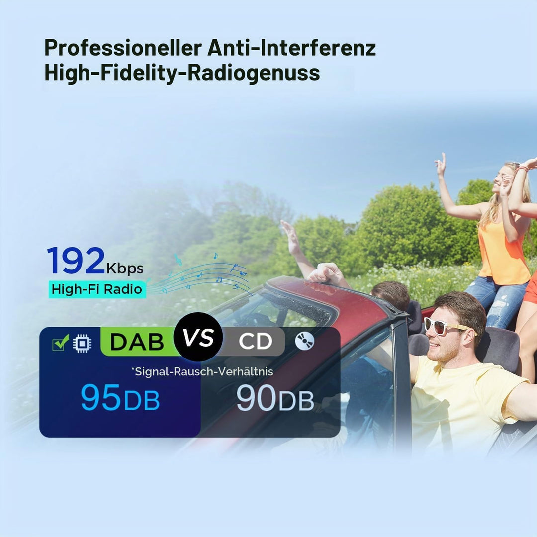 XTRONS USB DAB+ Digital Radio Tuner Dongel mit Dual-Antenne Dual Chip HiFi Radio Driversified Progra