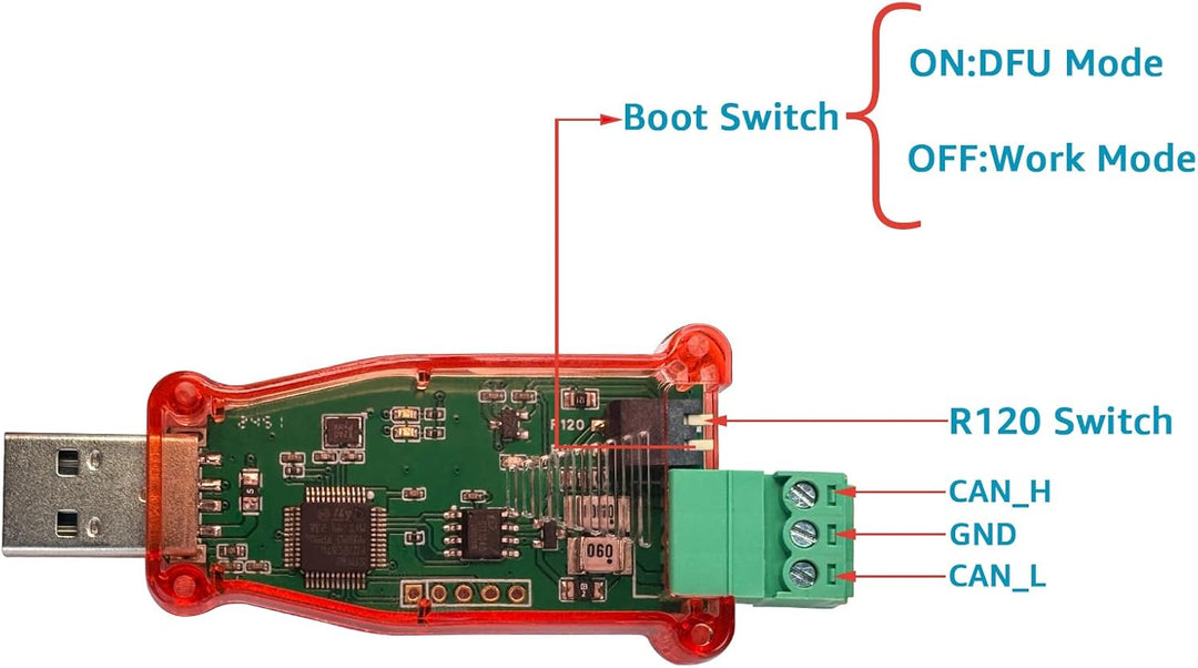 DSD TECH USB zu CAN Bus Adapter basierend auf Open Hardware Canable