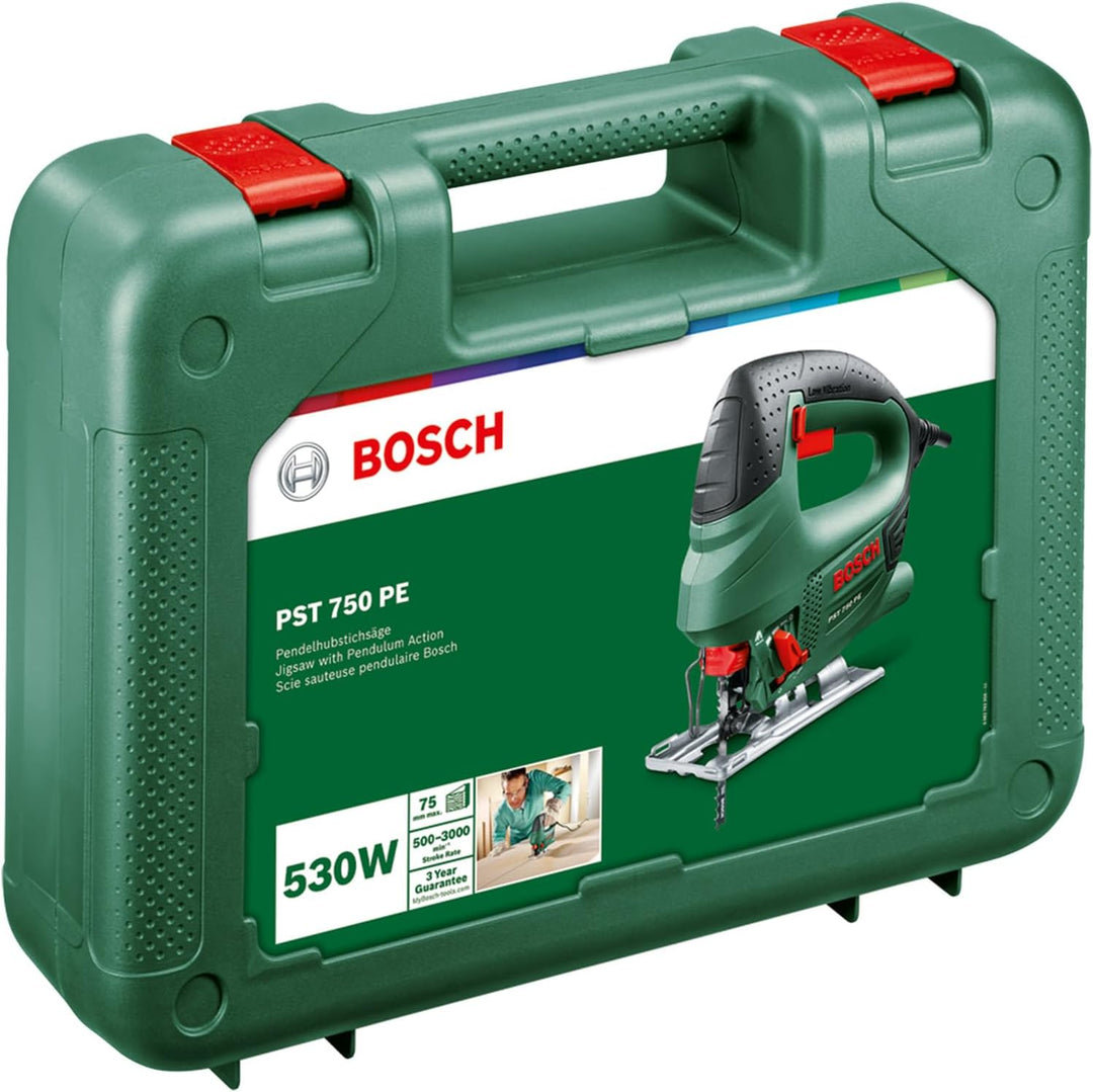 Bosch Home and Garden Stichsäge, grün, 0.603.3A0.500 600 wattsW, 240 voltsV, 530 W, 75 mm profundida