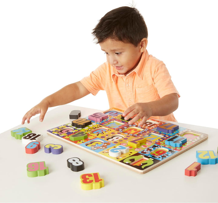 Melissa & Doug Jumbo Numbers Chunky Puzzle, Puzzles, 3+, Gift for Boy or Girl