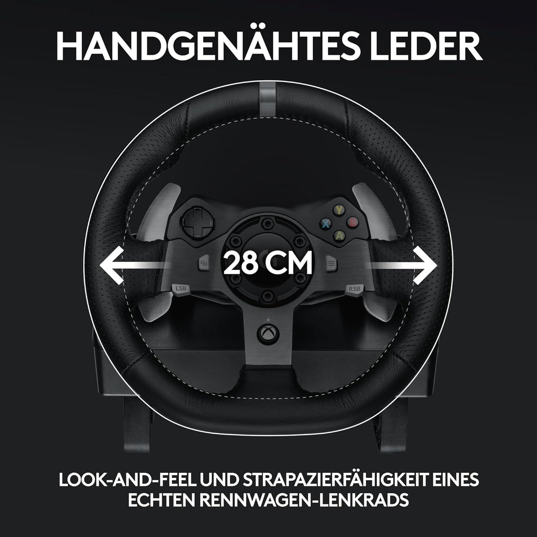 Logitech G G920 Driving Force Gaming Rennlenkrad, Zweimotoriges Force Feedback, 900° Lenkbereich, Ra