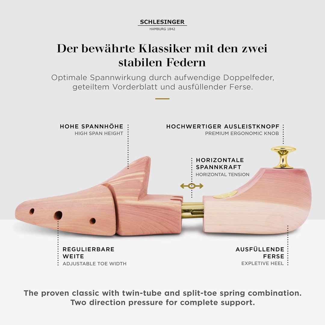 Schlesinger - TESTSIEGER - Premium Herren Schuhspanner aus edlem Zedernholz für eine optimale Schuhp