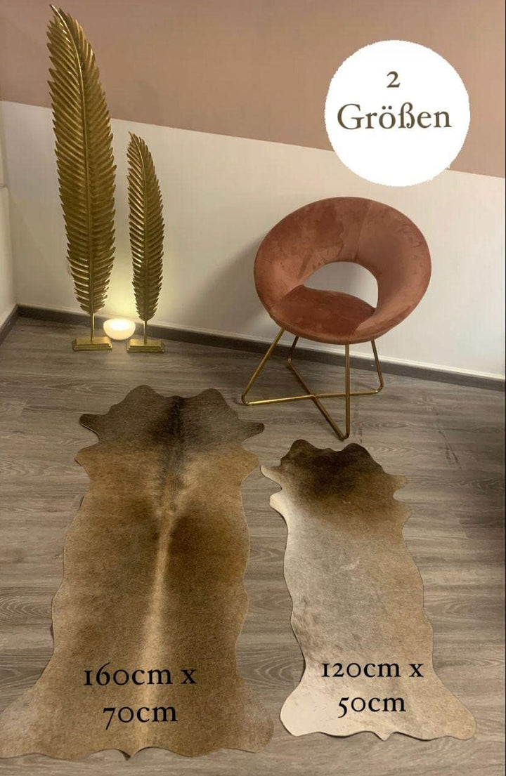 unendlich schoen – Echter Kuhfell Teppich klein, Läufer für Wohnzimmer Flur Eingangsbereich, Rinderf