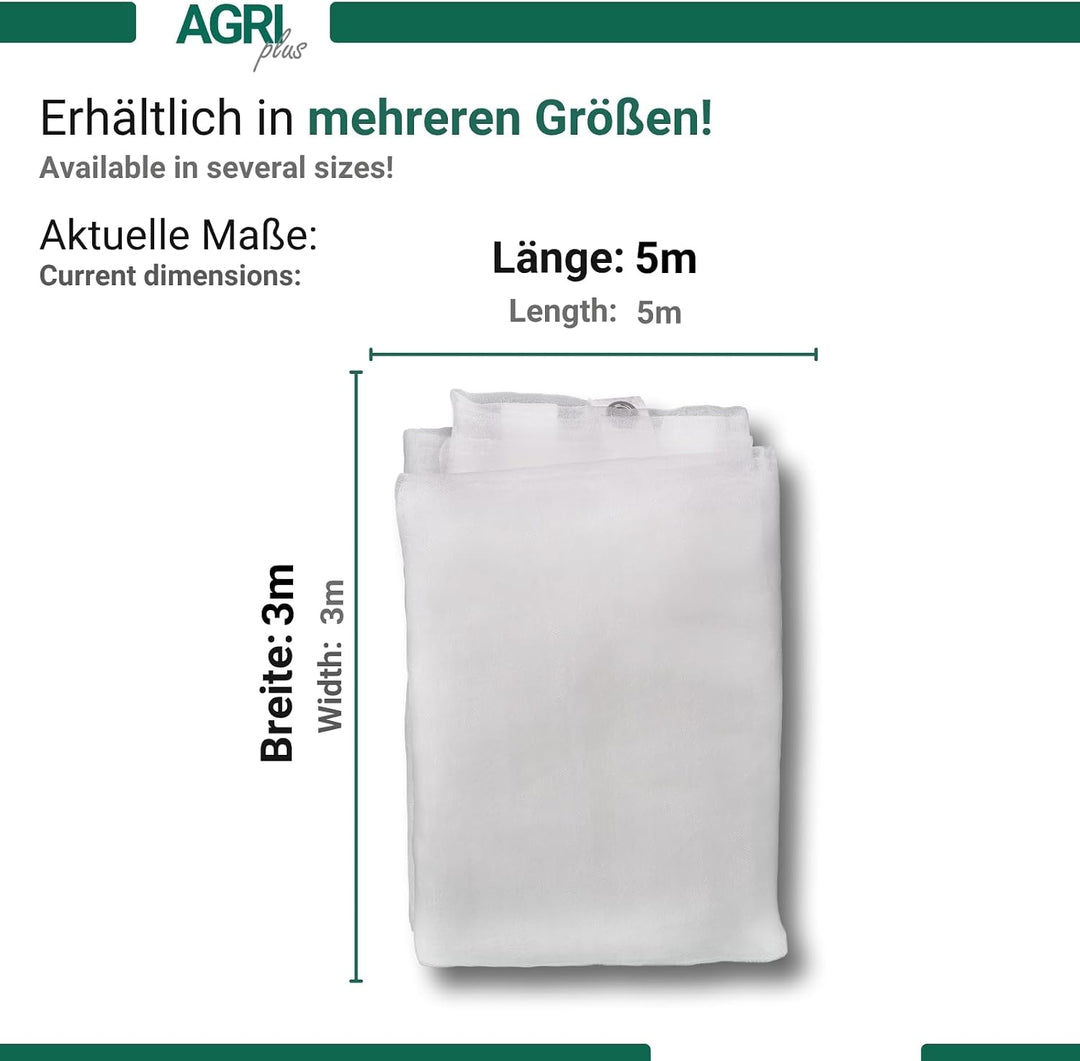 AGRI plus Poolnetz mit Ösen I 3 x 5 m I Verschiedene Masse I Engmaschiges Netz 0,8 x 0,8 mm I Abdeck
