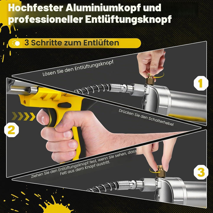 WingFly Akku Fettpresse für Dewalt 20V Batterie, 10000 PSI Elektrische Fettpresse mit 54cm Hochdruck