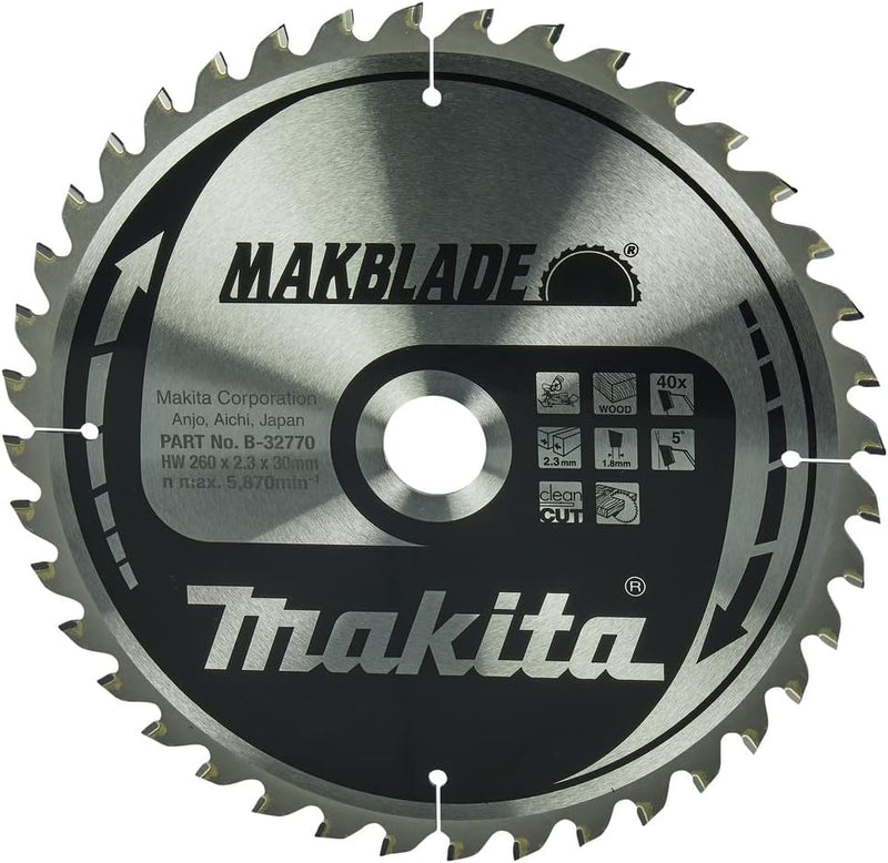 Makita Makblade Saegeblatt, 260 x 30 mm, 40Z, B-32770