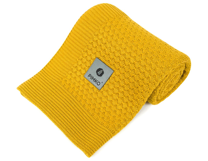 PIMKO 100% Bambusdecke Babydecke Strickdecke Kuscheldecke für Jungen und Mädchen Schmusedecke 80 x 1