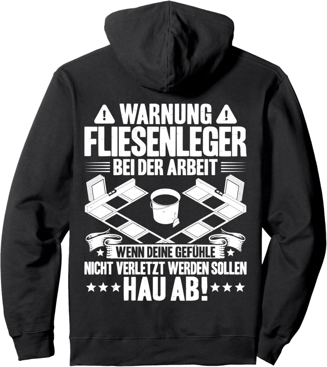 Bei Der Arbeit Fliesenleger Pullover Hoodie