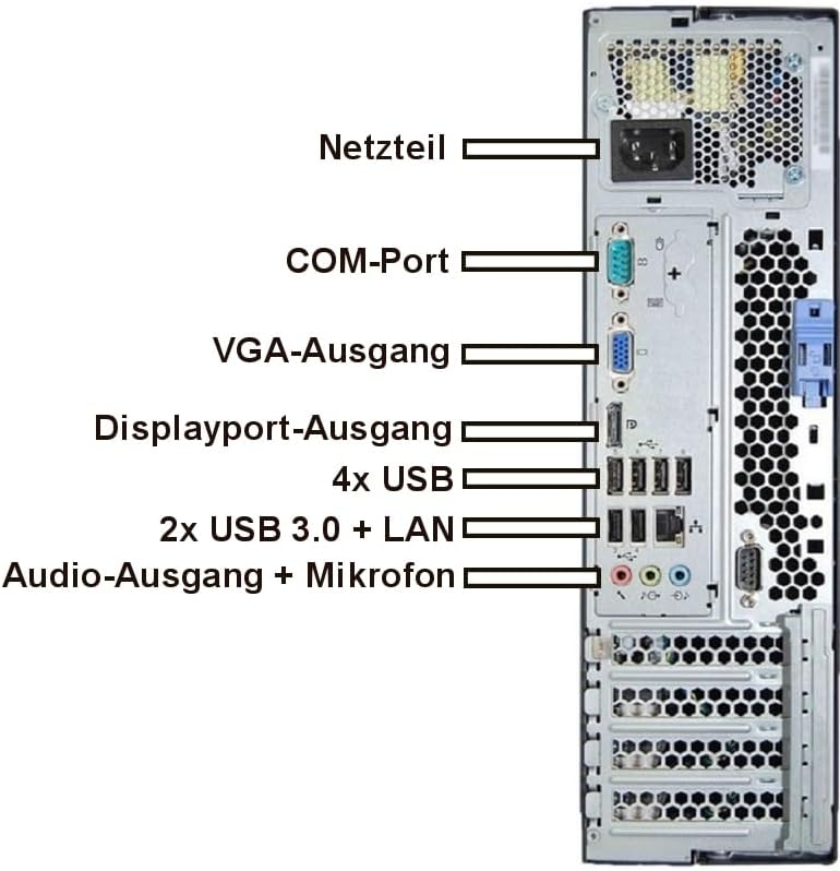 Lenovo - Schneller PC mit Intel Core i5 4430 - Desktop Computer + Silent Rechner für Büro & Home Off