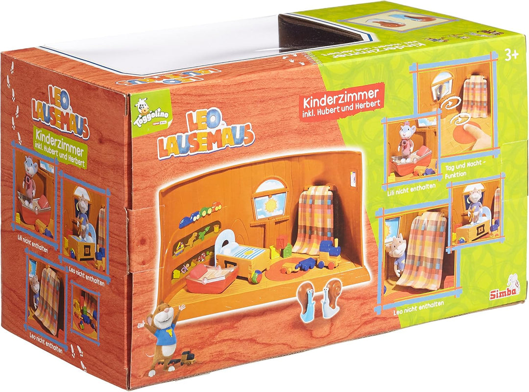 Simba 109222764 - Leo Lausemaus Kinderzimmer mit Hubert + Herbert