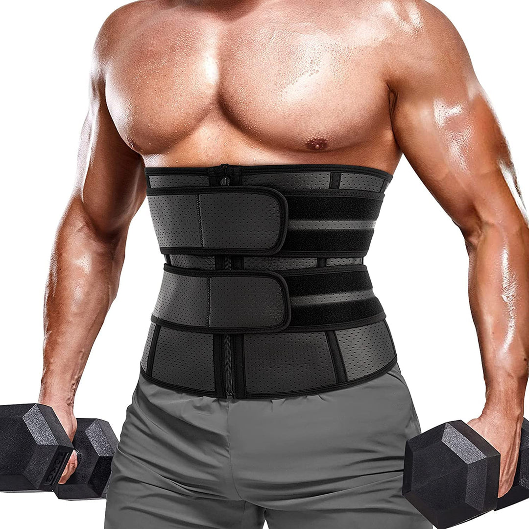 KUMAYES Bauchweggürtel Fitnessgürtel Herren bauchtrainer Neopren Sauna Taille Trimmer Schwitzgürtel
