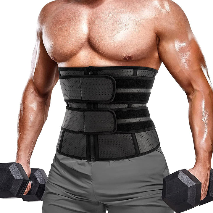 KUMAYES Bauchweggürtel Fitnessgürtel Herren bauchtrainer Neopren Sauna Taille Trimmer Schwitzgürtel