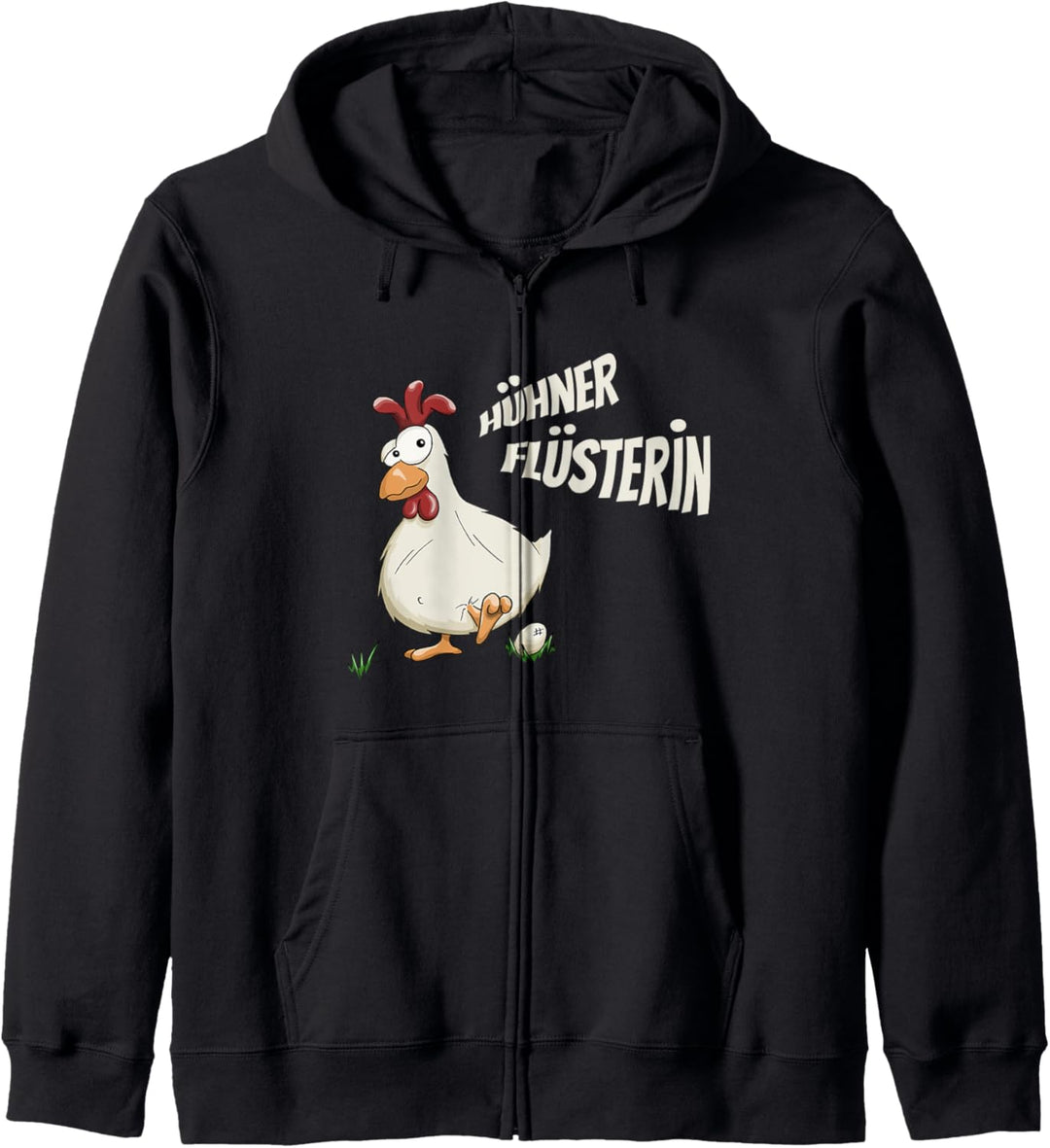 Henne mit Ei Bäuerin Lustiges Huhn Hühner Flüsterin Kapuzenjacke