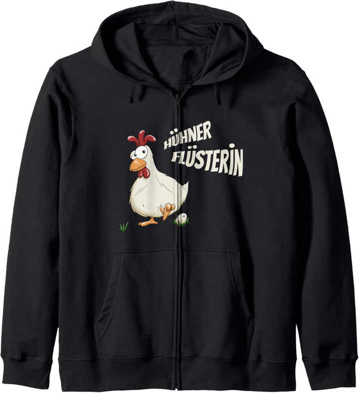Henne mit Ei Bäuerin Lustiges Huhn Hühner Flüsterin Kapuzenjacke