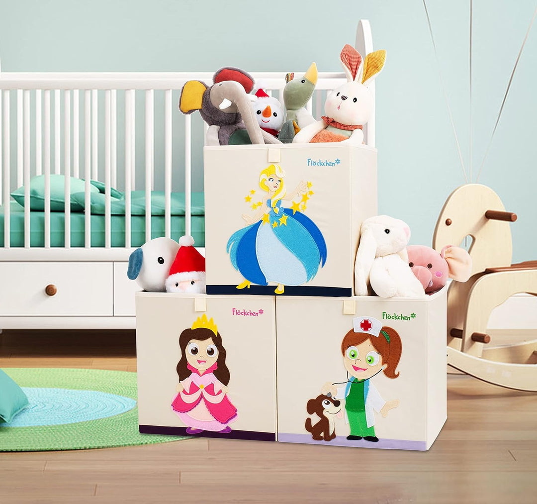 Kinder Aufbewahrungsbox | Premium Spielzeugkiste für Kinderzimmer I Spielzeug Box (33x33x33) bringt