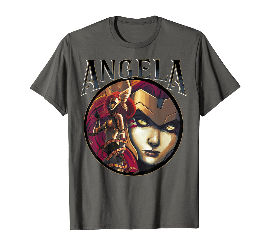 Men's Marvel Angela Guardians of the Galaxy Circle Graphic T-Shirt Small Olive