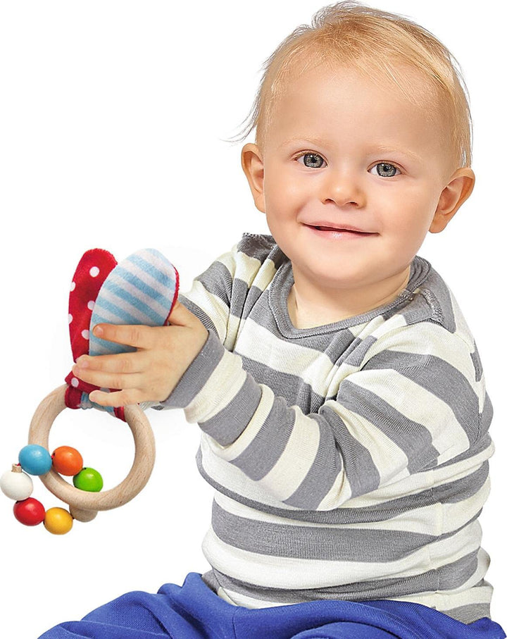 Eichhorn 100017045 - Baby Starter/Geschenke Set mit Maraca, Greifling mit Sound und Greifling mit Ha