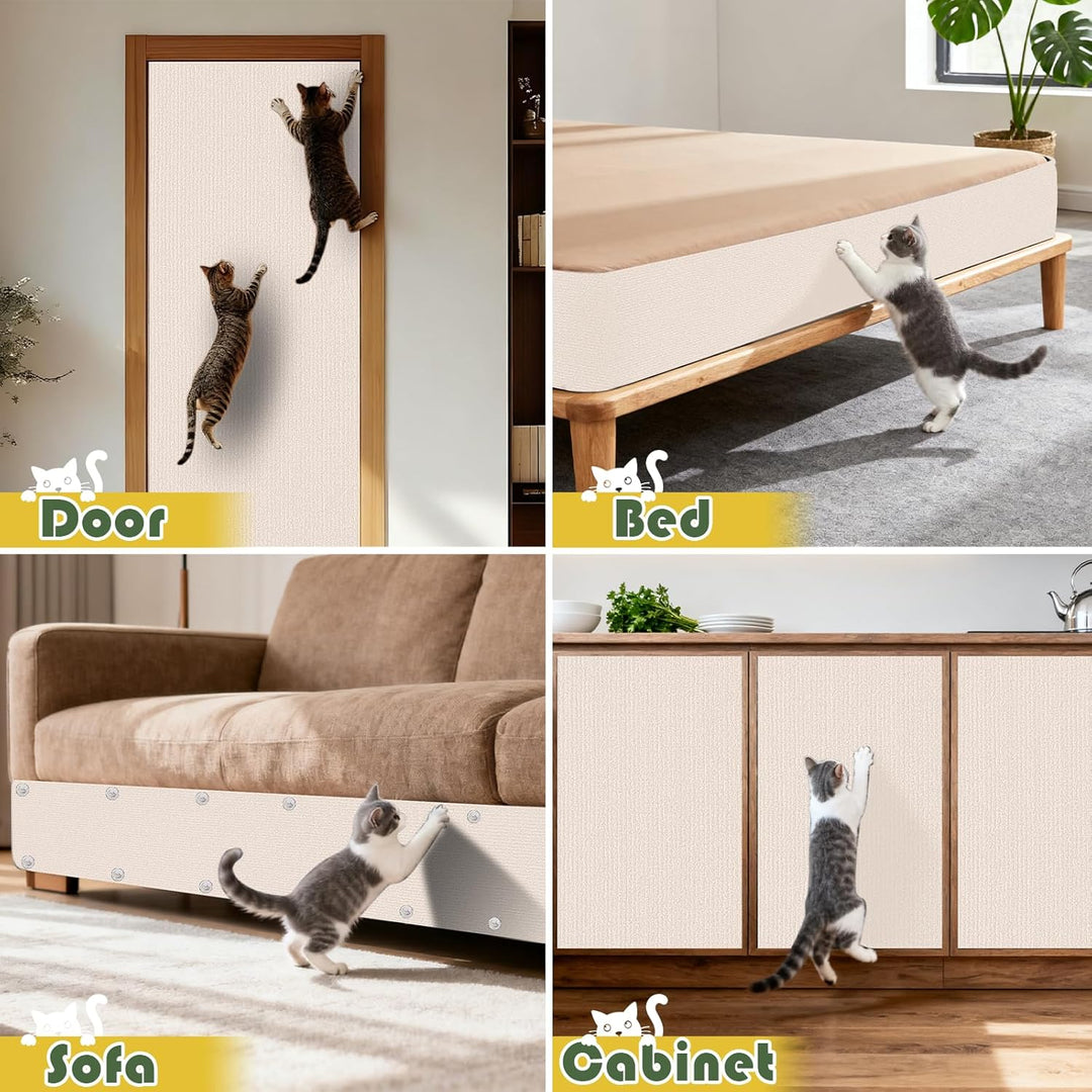 Kratzmatte Katze 40x200 cm Selbstklebende Katzenkratzmatte Kratzschutz DIY Kratzbrett Kratzteppich M