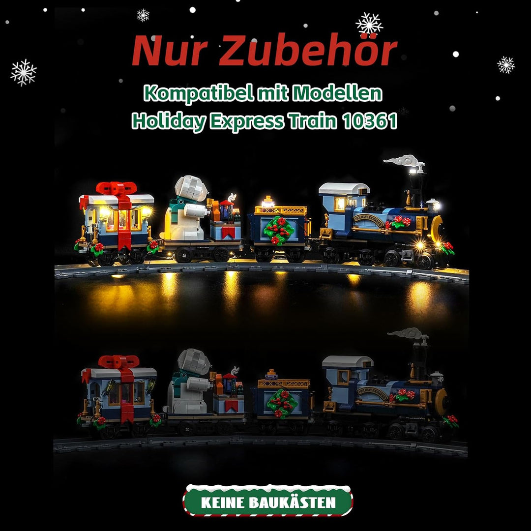 Led Licht Set Kompatibel mit Lego Holiday Express Train 10361 (Kein Modell), Dekorationsbeleuchtungs