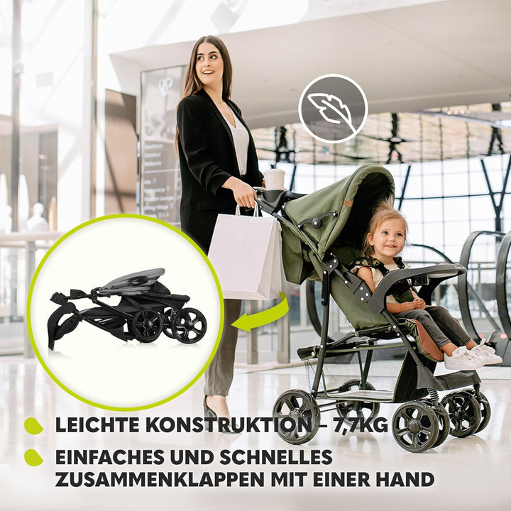 LIONELO Emma Plus Kinderwagen bis zu 15 kg, Kindersportwagen, leicht modern klein Buggy mit Liegepos