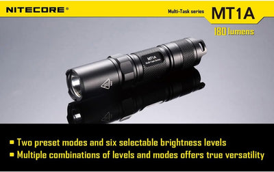 NiteCore Taschenlampe LED - Multitask Serie, NC-MT1A 180 Lumen