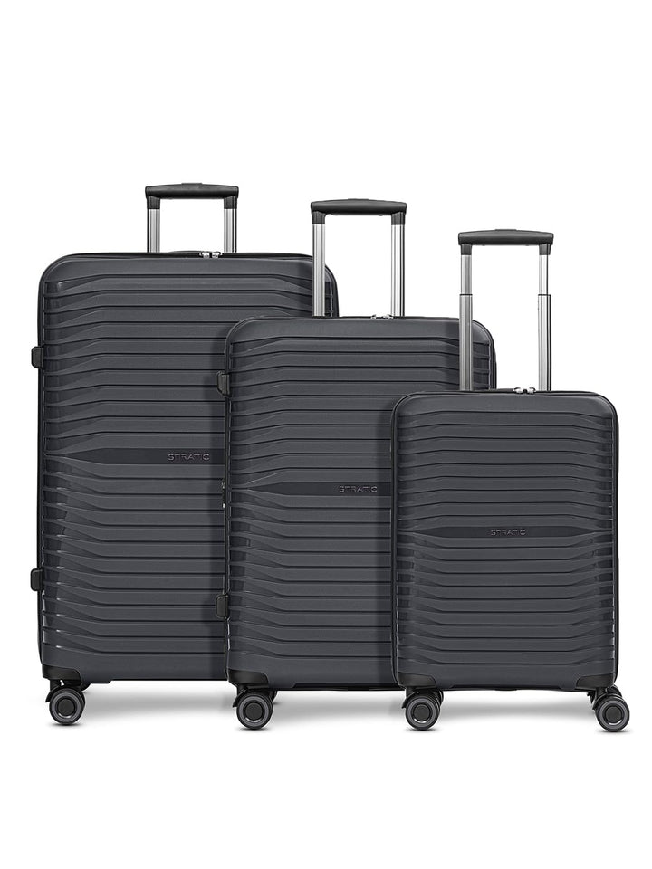 Stratic Koffer-Set 3-teilig für Damen und Herren | Reise-Trolleys 50 x 29 x 76 cm aus hochwertigem,