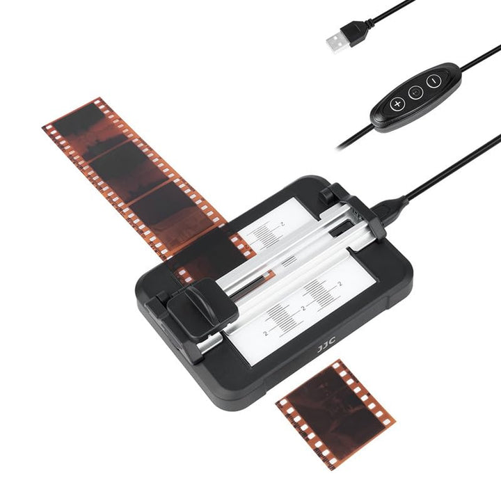 JJC Folienschneider für 35 mm 120 Format Filmstreifen, Filmschneidewerkzeug mit Hintergrundbeleuchte