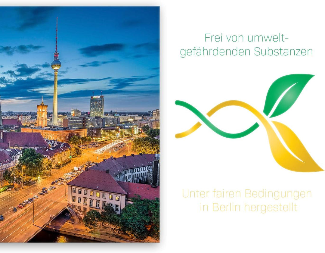 ge Bildet Bild auf Leinwand | Berlin Skyline - Deutschland - Stadtbild Städtebild A in 70x50 cm als