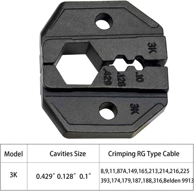 Nikang Crimpzange Set mit 4 Wechselbacken für Koax Stecker, Koaxialkabel Presszange für BNC TNC SMA