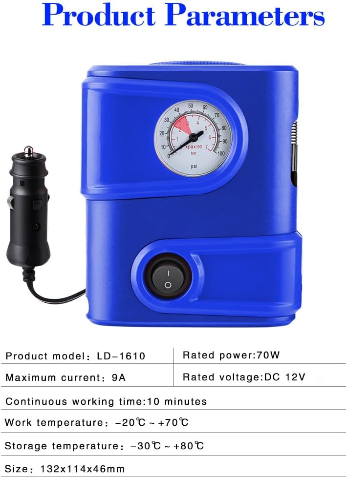 WindGallop Auto Kompressor 12V Luftpumpe Reifen Pumpe für Kleiner tragbarer Luftkompressor Reifenfül