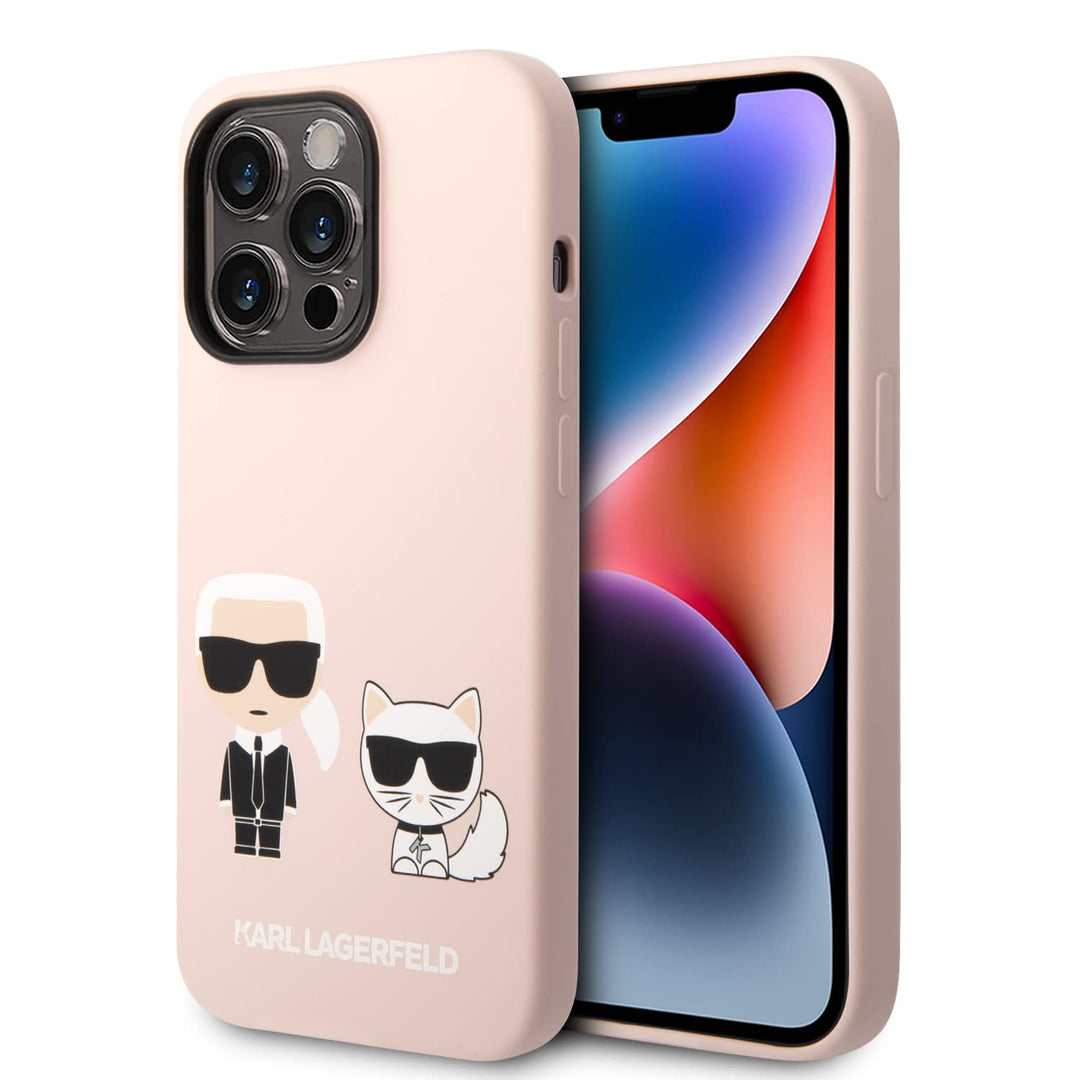 KARL LAGERFELD KLHMP14LSSKCI Hülle für iPhone 14 Pro 6,1" hardcase Hell-Pink SIL