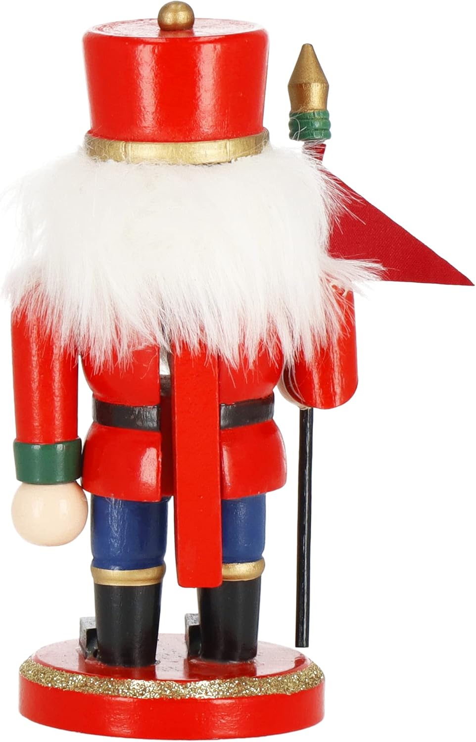 SPRINGOS Dekofigur Nussknacker Soldat mit Fahne 15 cm Weihnachtsdekoration Holzfigur Rot, Soldat Fah