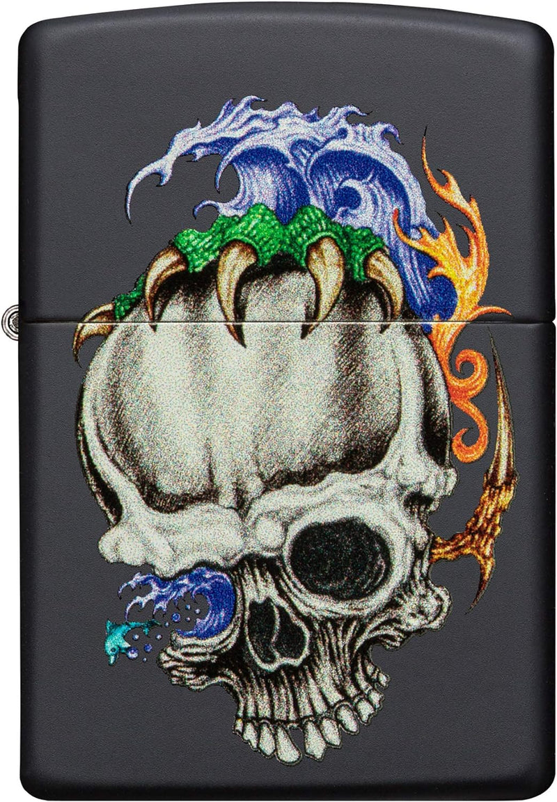 Zippo Classic Lighter-Skull Claw, Messing, Individual Design, Original Pocketsize