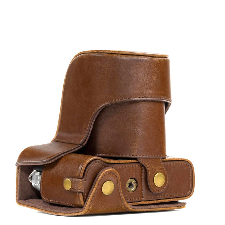 MegaGear MG577 Ever Ready Leder Kameratasche mit Trageriemen kompatibel mit Fujifilm X-T30, X-T20 (1