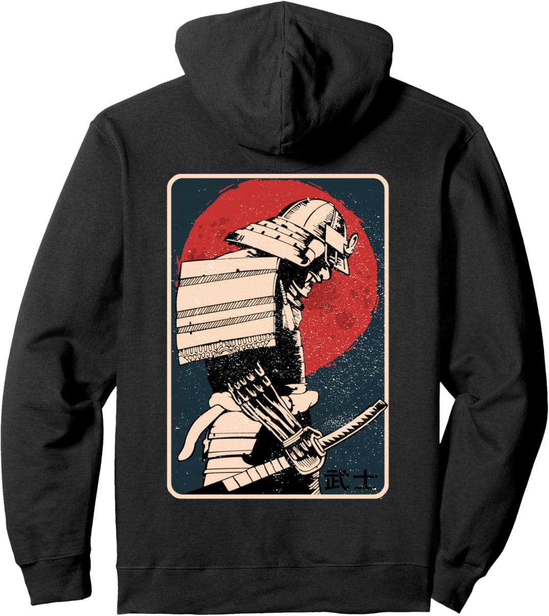 Tokio Japanisch Asien Kampfsport - Retro Samurai Pullover Hoodie