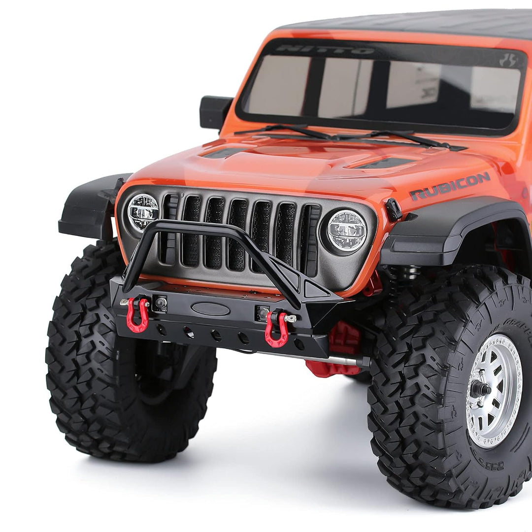 INJORA RC Crawler Front Stossstange mit LED Lampe für 1/10 RC Crawler Axial SCX10 90046 SCX10 III AX